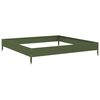 vidaXL Fioriera Rialzata Giardino Verde Oliva 100x100x18,5 cm Acciaio