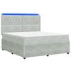 vidaXL Letto Box Spring LED con Materasso Grigio Chiaro 140 x 200 cm