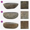 vidaXL Basin in pietra fluviale Grigio chiaro 52 x 40 x 15 cm