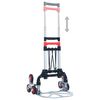 vidaXL Carrello per Scale Pieghevole 70 kg in Alluminio Argento