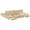 vidaXL Struttura letto con contenitore Rovere Sonoma 135 x 190 cm