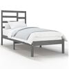 vidaXL Giroletto Grigio in Legno Massello 90x190 cm Single