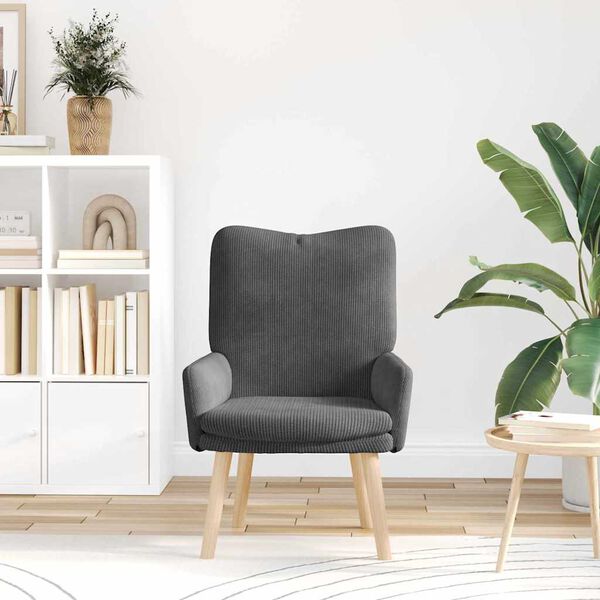 vidaXL poltrona Grigio scuro 63 x 67 x 94 cm Tessuto Sherpa