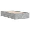 vidaXL Giroletto Cassetti Grigio Cemento 90x200 cm Legno Multistrato