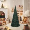 vidaXL Albero di Natale Artificiale Apribile Preilluminato Verde 210cm