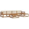 vidaXL Set di divani da esterno 6 pz Naturale Legno di Acacia Massello