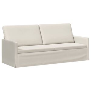vidaXL Divano a 3 posti Crema 190 x 81 x 82 cm Velluto (V)