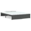 vidaXL Giroletto Grigio in Legno Massello 140x190 cm