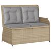 vidaXL Set Divani da Giardino 7 pz con Cuscini in Polyrattan Beige