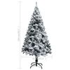 vidaXL Albero di Natale Artificiale con Neve Fioccata Verde 150 cm PVC