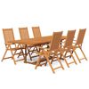 vidaXL Set Mobili da Pranzo per Giardino 7 pz 160-240 cm