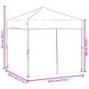 vidaXL Tenda per Feste Pieghevole con Pareti Laterali Rosso 2x2 m