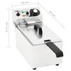 vidaXL Friggitrice Elettrica in Acciaio Inossidabile 6 L 2000 W