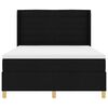 vidaXL Letto a molle con materasso Nero 140 x 190 cm Tessuto