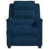 vidaXL Poltrona Massaggiante Elettrica Blu in Velluto