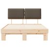 vidaXL Letto con Testiera Rivestita Talpa 135 x 190 cm Pino massello