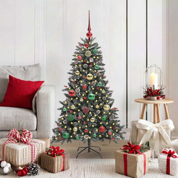 vidaXL Albero di Natale artificiale con 150 LED Verde 68 x 68 x 120 cm