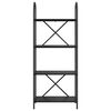 vidaXL Libreria Rovere Nero 60 x 30 x 146 cm Legno multistrato