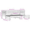 vidaXL Dormeuse Estraibile Bianca 2x(90x190) cm Legno Massello di Pino