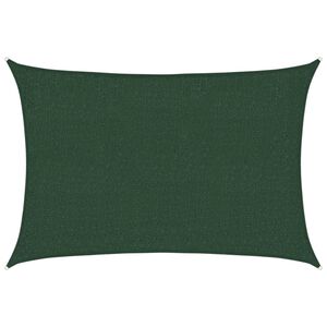vidaXL Vela Parasole 160 g/m&sup2; Verde Scuro 2x2,5 m in HDPE