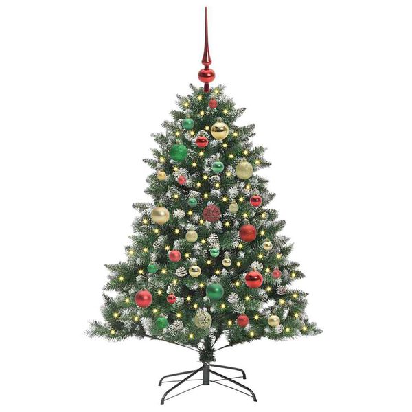 vidaXL Albero di Natale artificiale con 150 LED Verde 120 cm