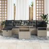 vidaXL Set Divano da Giardino 8 pcs Grigio chiaro Poly Rattan