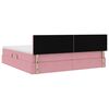 vidaXL Letto con Contenitore con materasso Rosa 200 x 200 cm Velluto