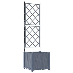 vidaXL Vaso da giardino Grigio Chiaro 40 x 40 x 143 cm Acciaio