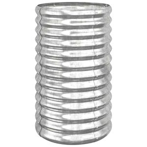 vidaXL Vaso Giardino Acciaio Zincato 40x40x68 cm Argento