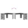 vidaXL Scrivania ad angolo Grigio Sonoma 140 x 113,5 x 75 cm