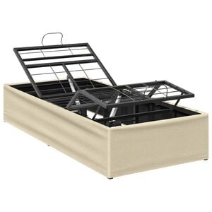 vidaXL Telaio Letto Elettrico Regolabile Crema 200 x 80 x 33,5 cm