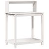 vidaXL Tavolo Invaso con Ripiani Bianco 82,5x50x109,5 cm Massello Pino