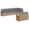 vidaXL Set Divano da Giardino 8 pz con Cuscini Beige in Polyrattan