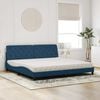 vidaXL Letto con Materasso Blu 200x200 cm Velluto