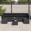 vidaXL Set Divano da Giardino Nero 55 x 55 x 37 cm polyrattan