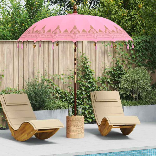 vidaXL Parasol Balinese Rosa 215 x 215 x 260 cm