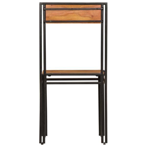 vidaXL Sedie da Pranzo 6 pz in Legno Massello di Acacia
