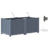 vidaXL Vaso da giardino 2 pcs Grigio Chiaro 80 x 40 x 37,5 cm Plastica