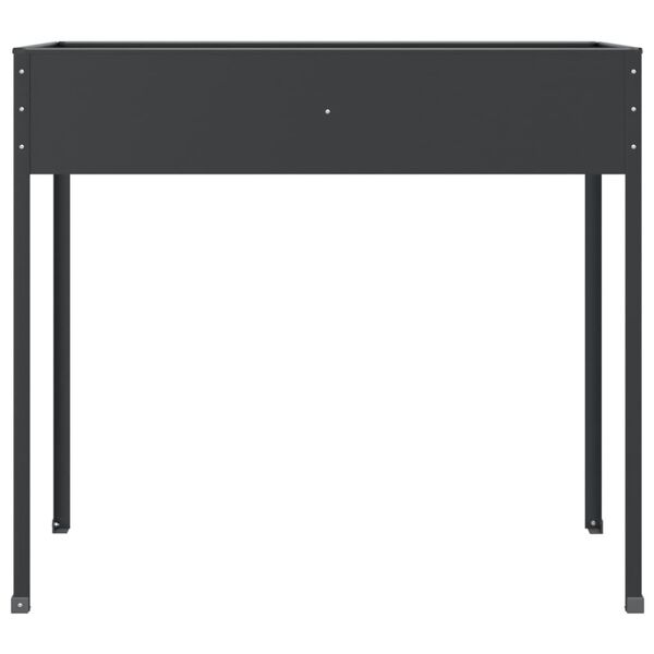 vidaXL Fioriera da Giardino Antracite 100,5x40,5x90 cm Acciaio Zincato