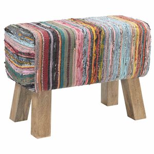 vidaXL panca 60 x 30 x 45 cm Pelle Vera Multicolore