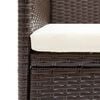 vidaXL Set Bistrot Giardino 3 pz Polyrattan e Vetro Temperato Marrone
