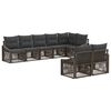 vidaXL Set Divano da Giardino 8 pz Grigio polyrattan