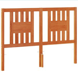 vidaXL Testiera Marrone Cera 140 cm in Legno Massello di Pino