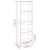 vidaXL Libreria/Divisorio Grigio Cemento 40x30x135 cm
