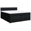 vidaXL Giroletto a Molle con Materasso Nero 180x200 cm in Tessuto