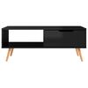 vidaXL Tavolino Salotto Nero Lucido 100x49,5x43 cm Legno Multistrato