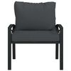 vidaXL Sedia da Giardino con Cuscini Grigi 68x76x79 cm Acciaio