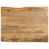 vidaXL Piano per Tavolo 90x80x3,8cm Bordi Vivi in Legno Massello Mango