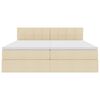 vidaXL Letto con Contenitore Crema 180 x 200 cm Pelle Sintetica