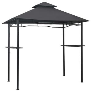 vidaXL Gazebo per Barbecue 240x150x255 cm Antracite in Acciaio